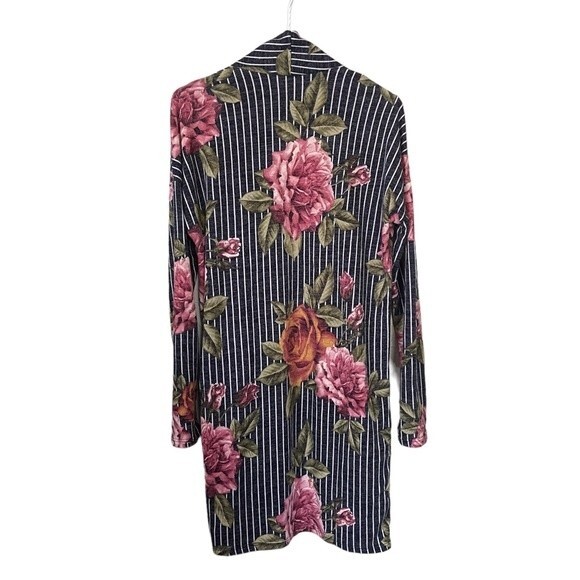Beeson River Long Sleeve Cardigan Duster Floral & Stripes Small - NWOT - Picture 2 of 8